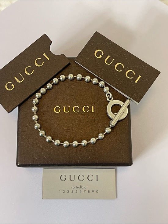 Gucci Jewelry - Gucci Silver 925 Ball Chain Bracelet w/ Box & Authenticity Card
